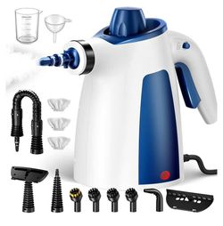 NEW* Handheld Pressurized Steam Cleaner with 12-Piece Accessory Kit