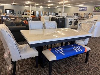 6 PIECE DINING TABLE SET - WE DELIVER 