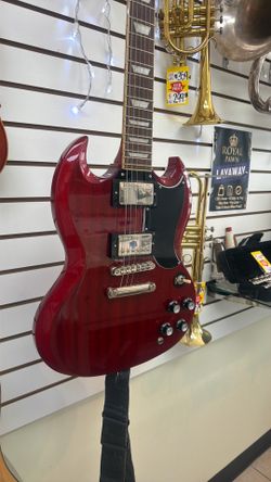 Epiphone ruby red guitar