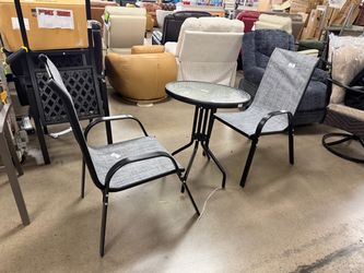 3- Piece Patio Set with Glass Patio Table