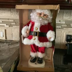 VINTAGE SANTA CLUS The Brass Key 1998 Genuine Porcelain Doll New 