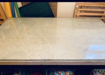 TRAVERTINE CRATE AND BARREL COFFEE TABLE