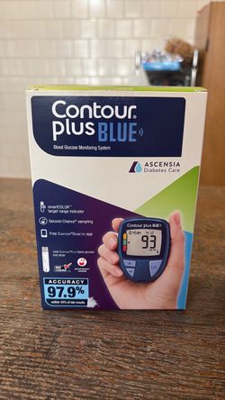 Contour plus blue glucose monitor $10