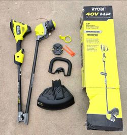 RYOBI 40V HP Brushless Whisper Series Carbon Fiber Shaft Weed Eater String Trimmer