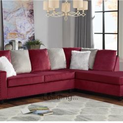  Lauren Velvet Sectional Brand New , Delivery Available  Same Day 
