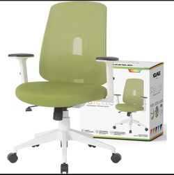 NOUHAUS Palette Ergonomic Office Chair, Green and White Office Chair, Computer Chair, Rolling Chair