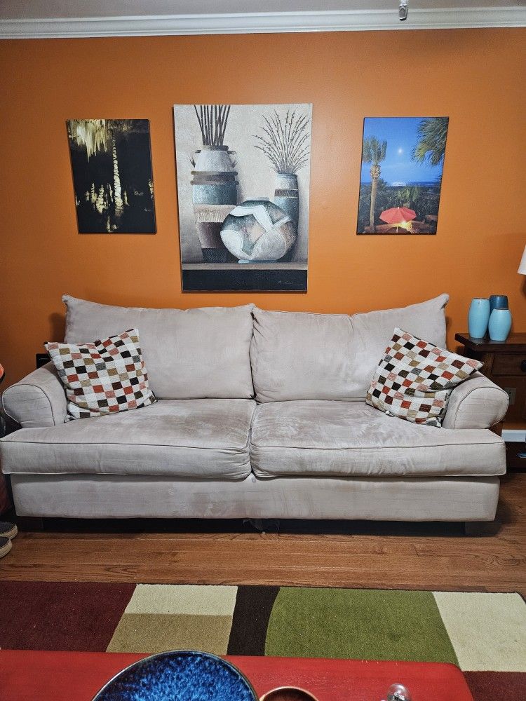 Beige Queen Size Sofa Sleeper