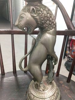 Vintage Moroccan bronze statue