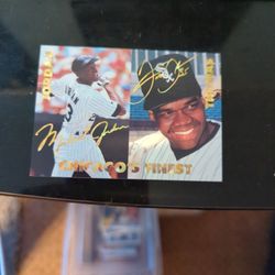 Michael Jordan And Frank Thomas Baseball Card 