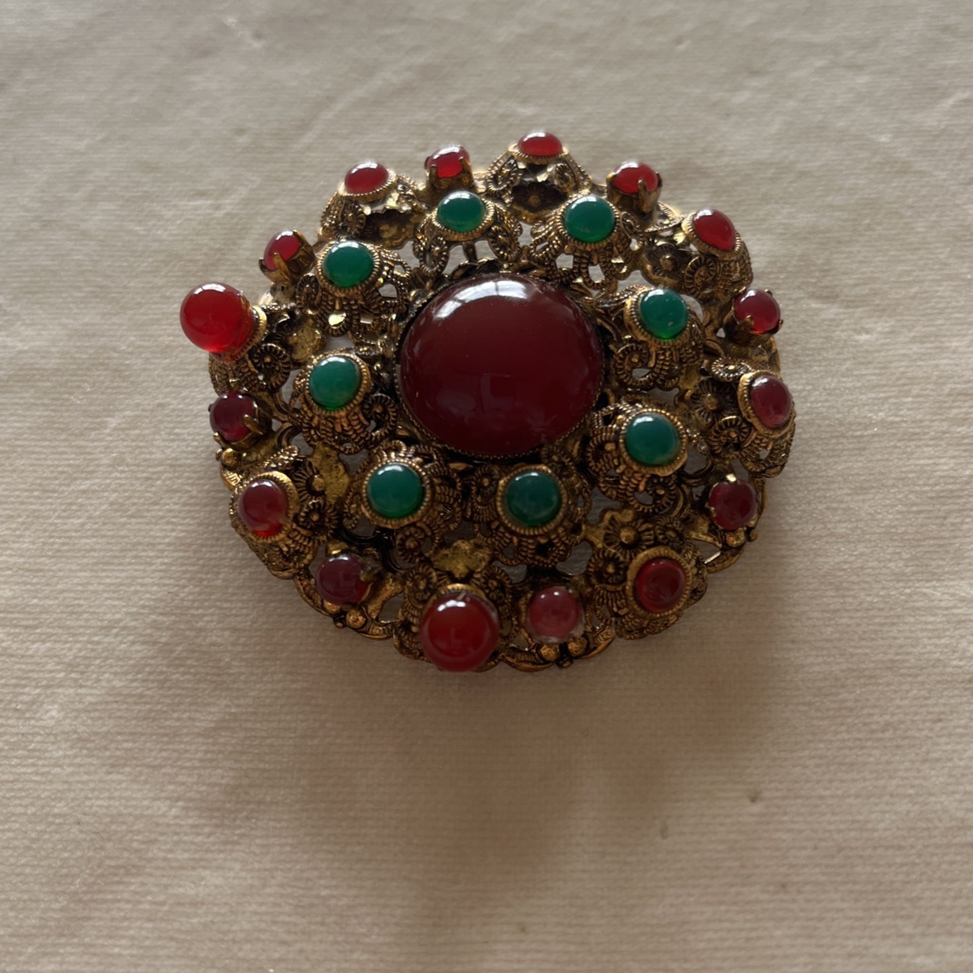 Vintage Brooch With Original Stones