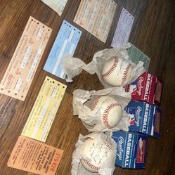 WARREN SPAHN LUKE APPALING DALE FORD Signed Autographed Balls Baseball AUTHENTIC Mize Sign Baseballs REAL