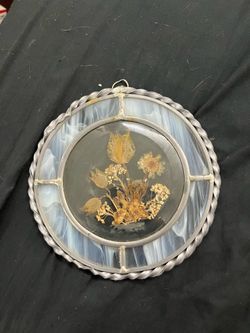 Vintage stained glass and flowers Lasting Impression
