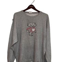 Wisconsin Badgers Bucky Badger Vintage Sweatshirt Size:X-Large