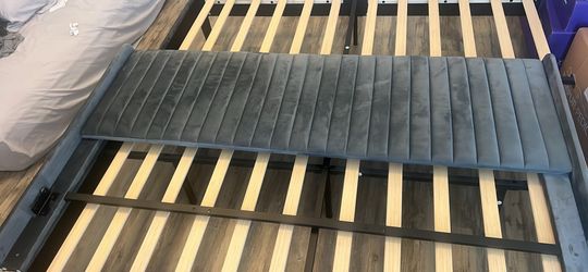 King Size Velvet Platform Bed – $200 (Price Firm)
