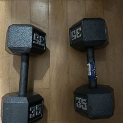 Fitness Gear Cast Hex Dumbbell Set-35lbs