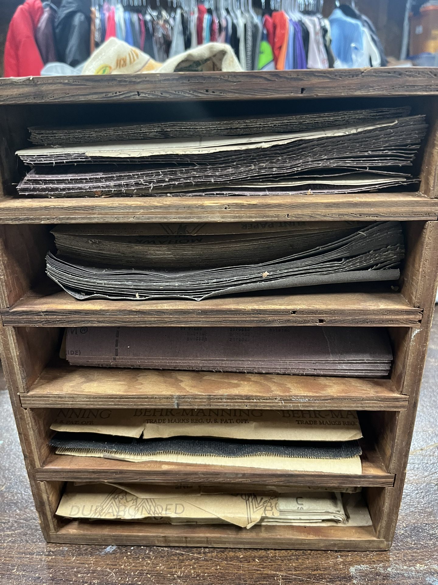 Tons Of Sandpaper In Custom Box Shelf :)