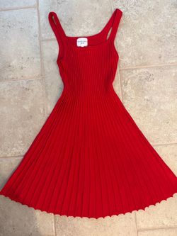 Willow & Wind Red Ribbed Knit Dress