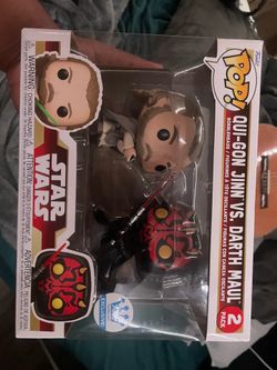 Darth maul and Qui gon jinn funko pop 2-pack