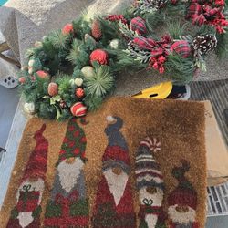 Christmas Wreaths and an outdoor rug