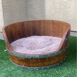 Wine Barrel Dog Bed