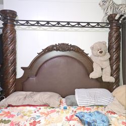 Wooden Closet and Bed Frame