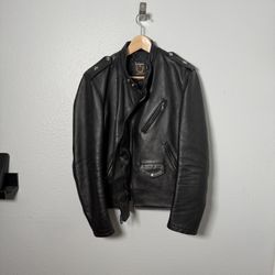 Schott NYC, Cafecto Steerhide Hybrid Cafe Racer Asymmetrical Leather Motorcycle Jacket