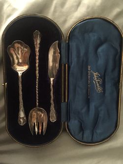 Antique silver spoon set