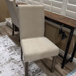 Linen dining chairs