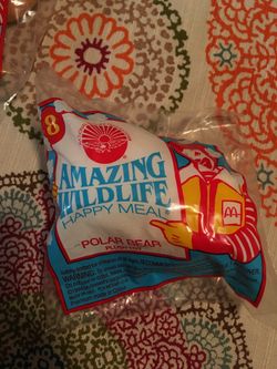 McDonalds Happy Meal Plush Toy Amazing Wildlife #8 POLAR BEAR