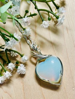 Handcrafted Opalite Heart Pendant