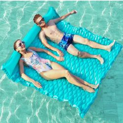 🌼 Floating Mat Pool Floats - Giant Inflatable Pool Float Lake Raft Lounge Floating Water Mat for Swimming Pool Floatie Lounger Beach Pool Party Toy f