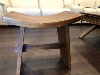 Solid wood stool