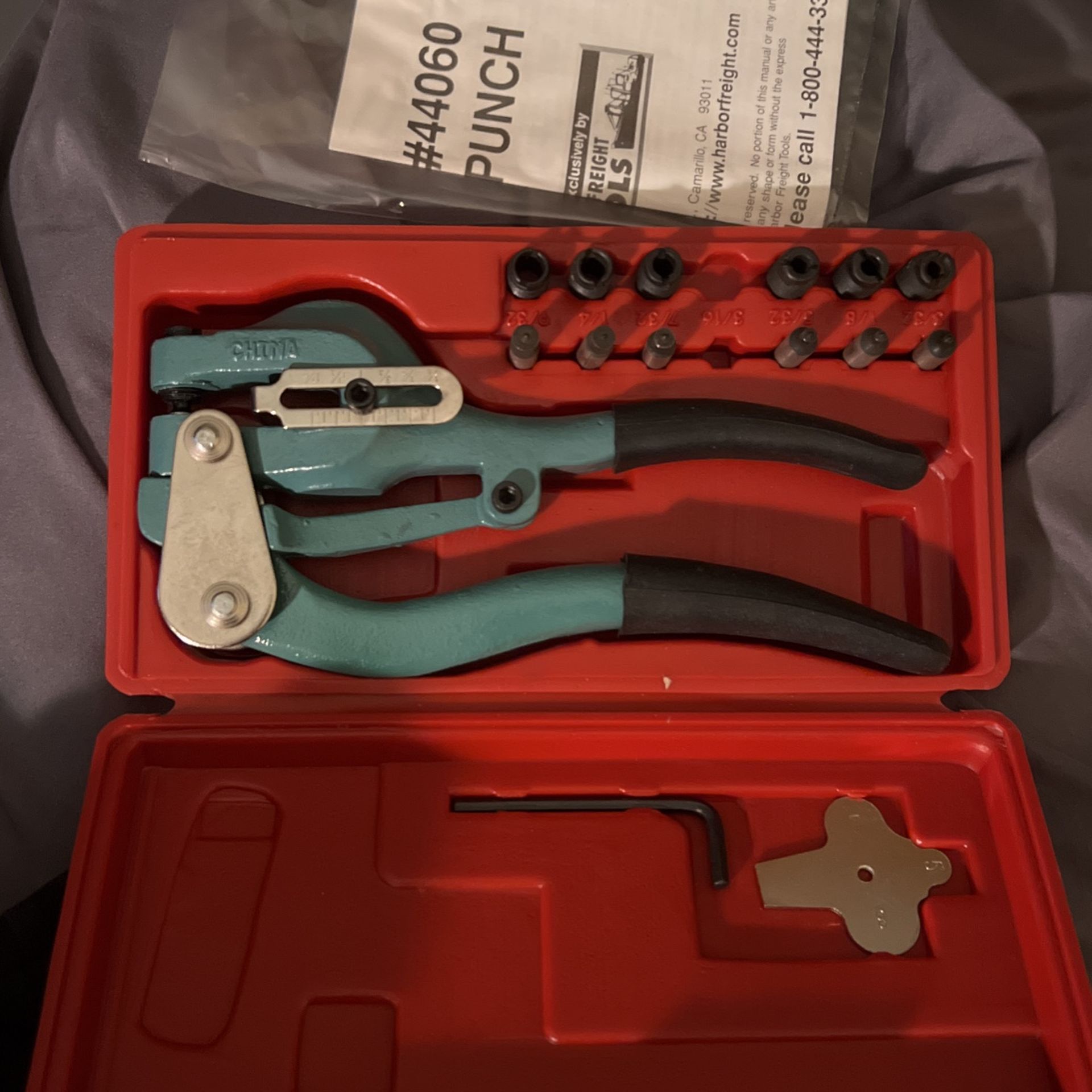 Harbor Freight Tools Cast Iron Hand Punch Set #44060