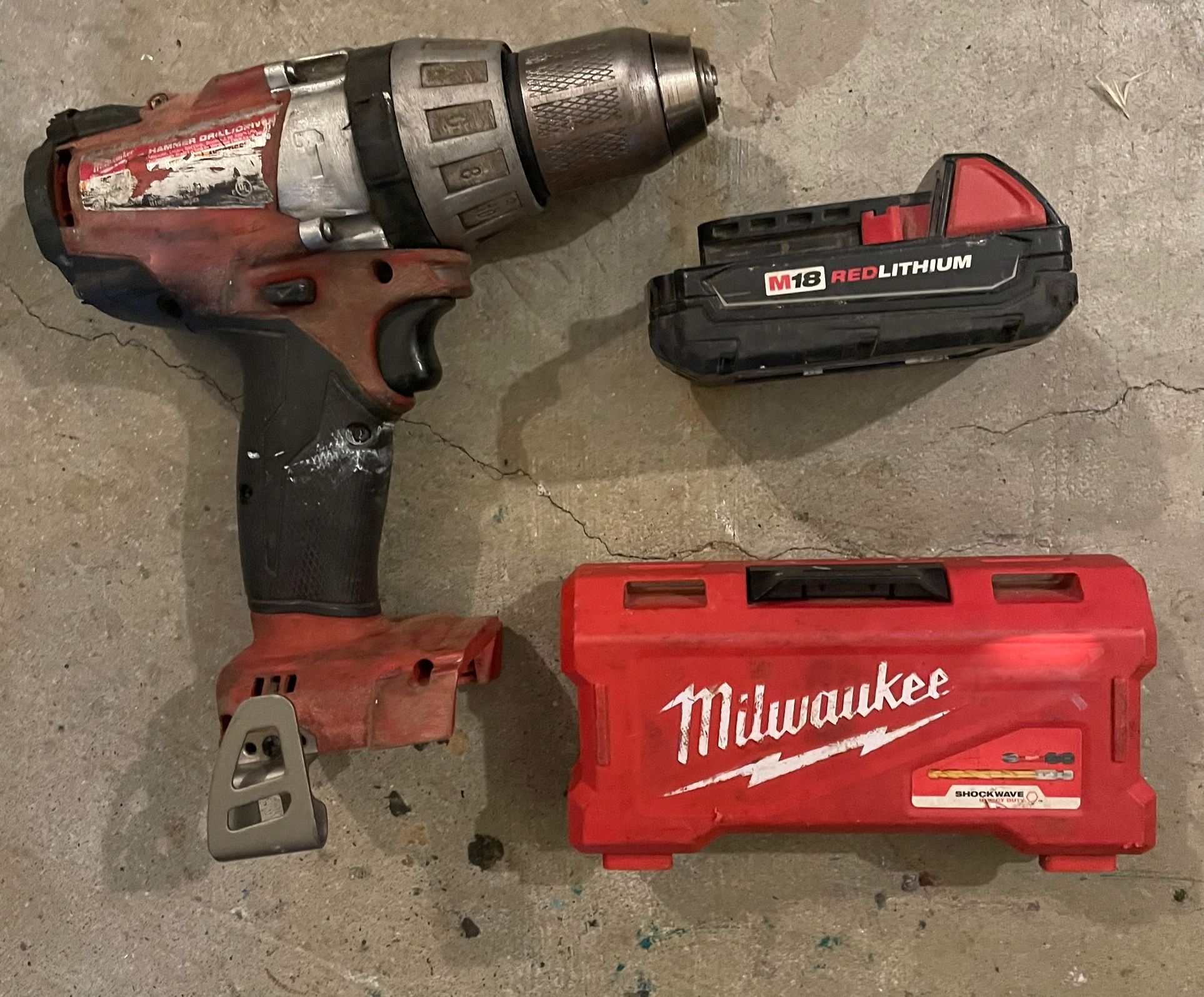 Fast Sale! Milwaukee Impact Drill (battery & bit case Included) for