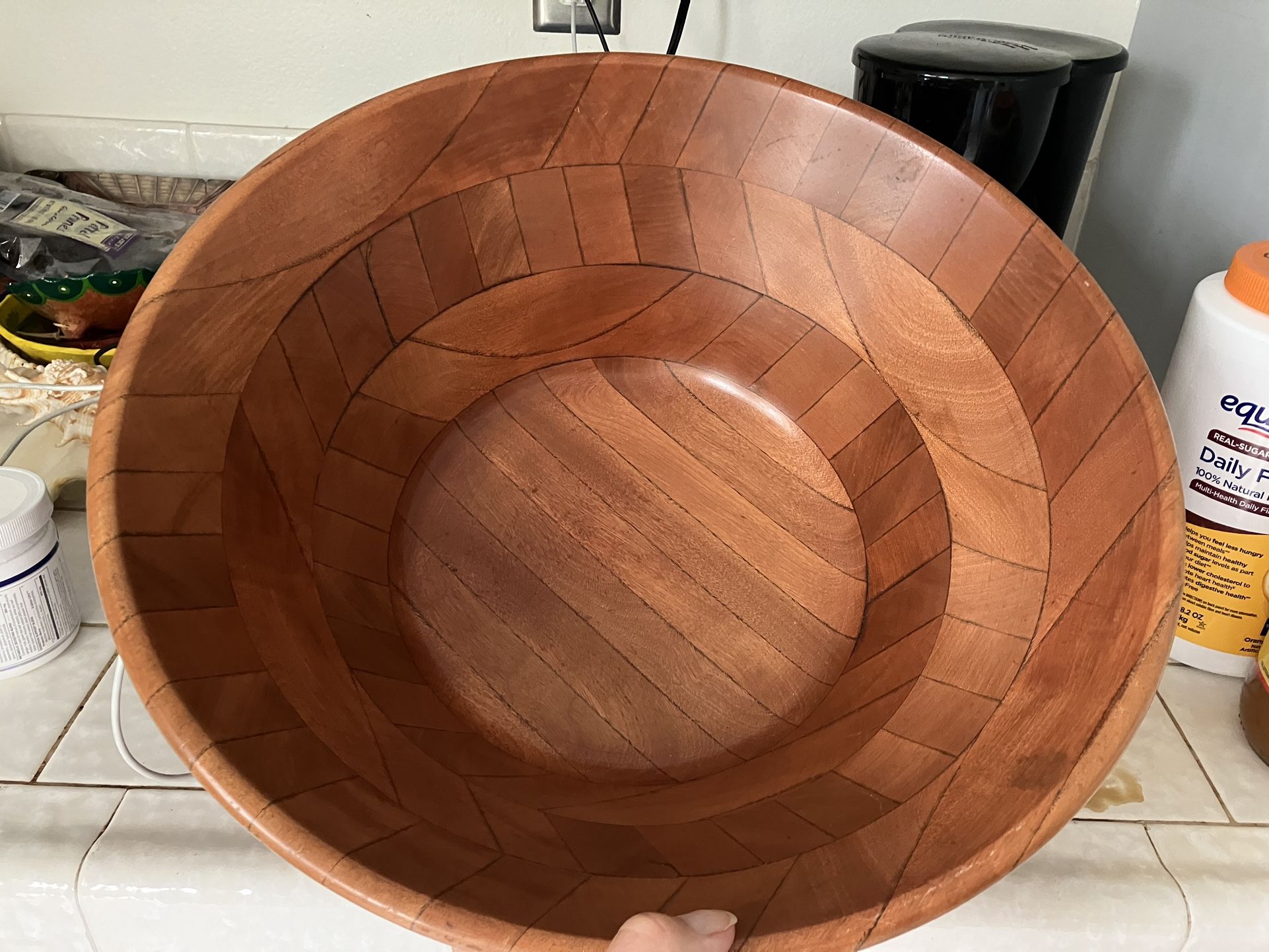 Large, beautiful wooden bowl