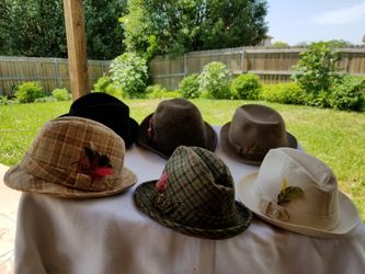 lot of 6 vintage fedora hats