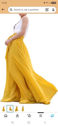 Beautiful Long Yellow Skirt