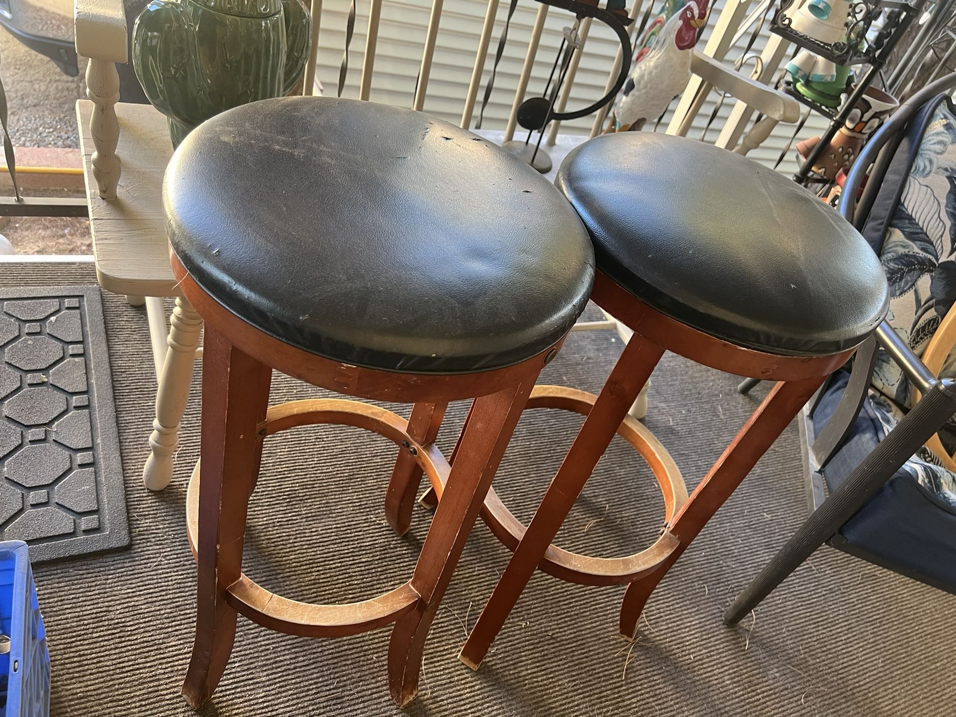 Set Of Spinning Bar Stools