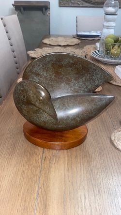 Granite bird statue