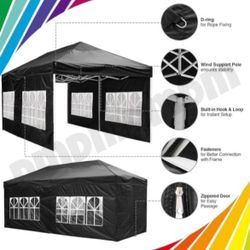 10x20 Pop Up Canopy Large Party Tent Shelter 10x20 With Sidewalls