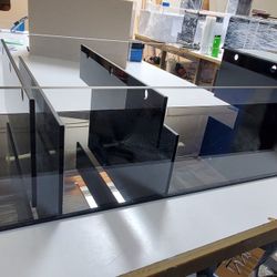 72x24x16 Custom Black Refugium Sump 3/4" Rimless With Dual 7" Sock
