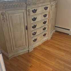 Vintage Marble Top Buffet