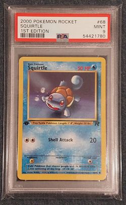 1st Edition Team Rocket Squirtle 68/82 PSA 9 Pokemon