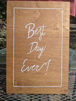 Set of 4 Wedding decor signs