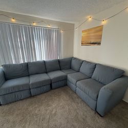 Adjustable Corner Couch  w/ 2 reclining footrests 