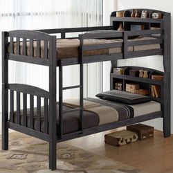 Brand New Grey Twin Size Bunk Bed 