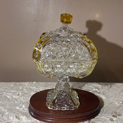 Pressed Glass Candy Dish