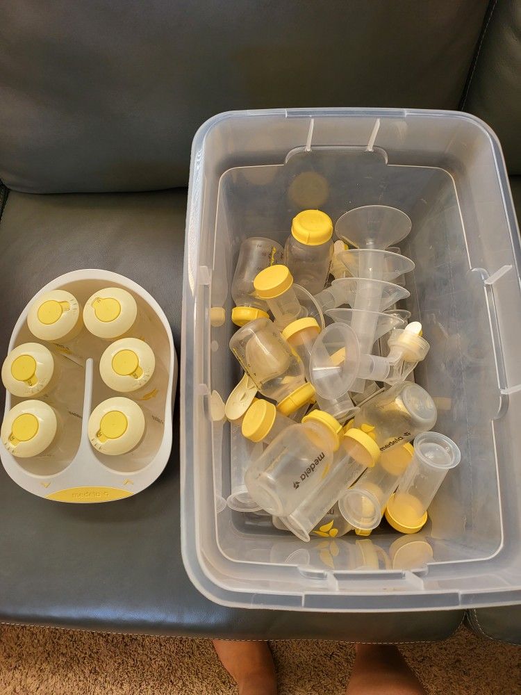 Medela Bottles and Extra Attachments 