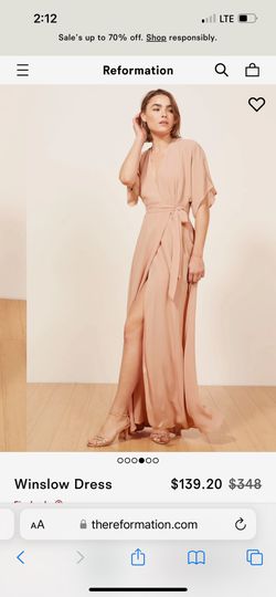 Reformation Blush Wrap Dress Size M