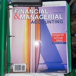 Financial & Managerial Accounting Third Edition